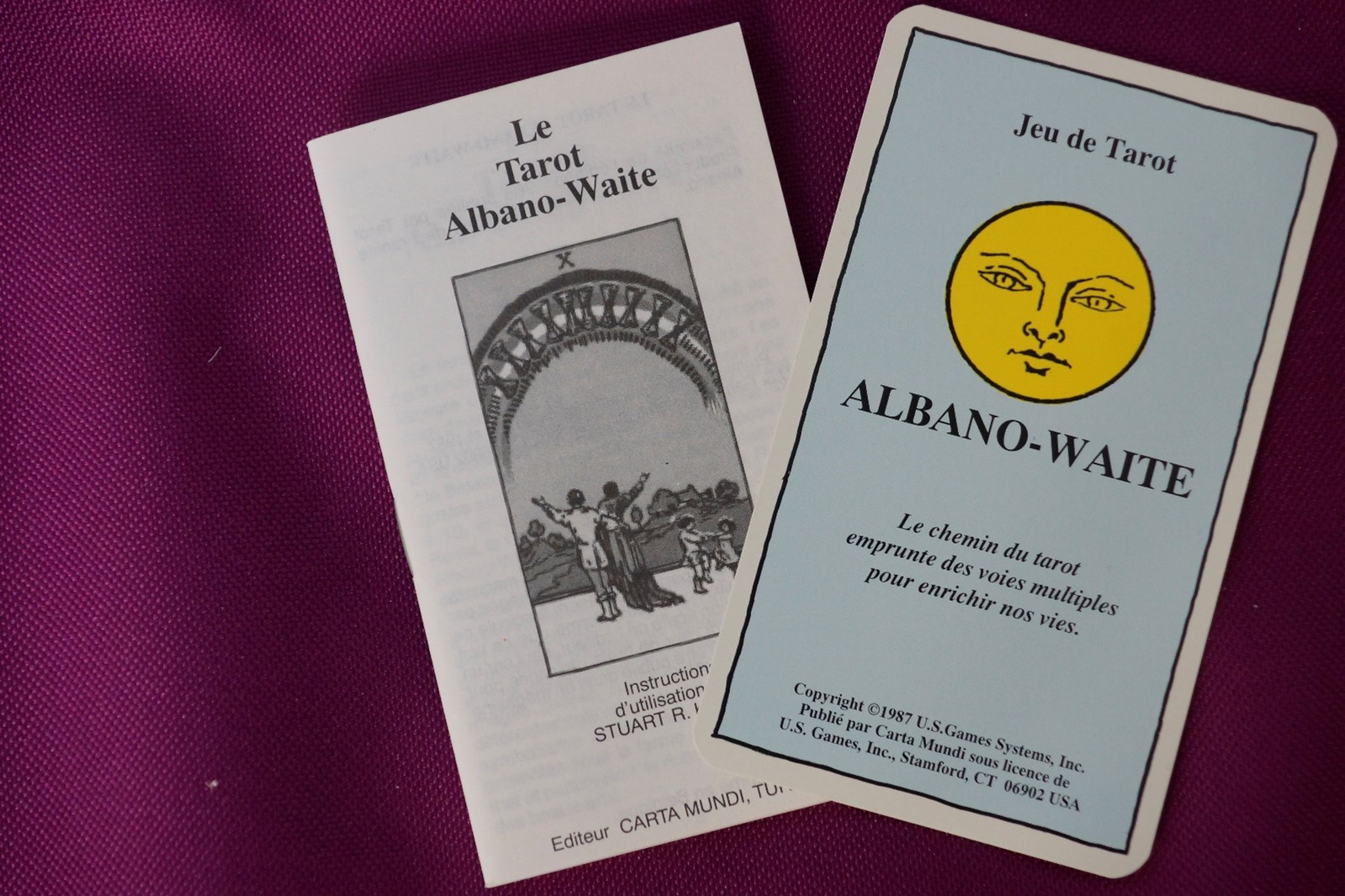 Albano Waite Tarot en français - Jeu de 78 Cartes - Cartes de voyance avec  Explication des 78 Lames (livret en FR) - Lecture consciente et